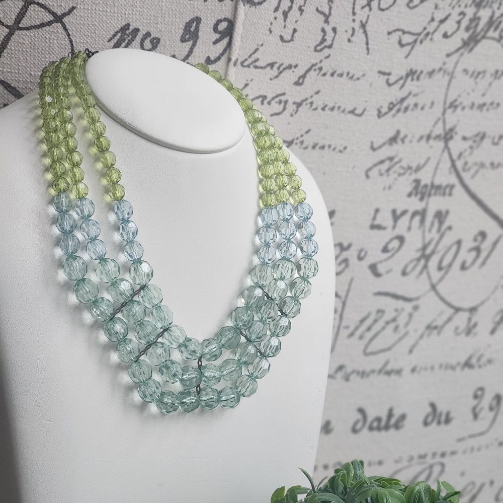 Multicolored Multistrand beaded necklace - Picture 3 of 6